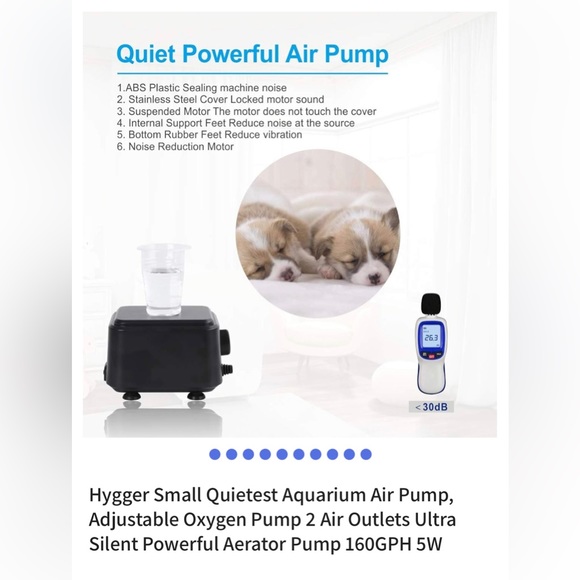 Hygger air pump for Aquariums and hygger air stone - Picture 3 of 10